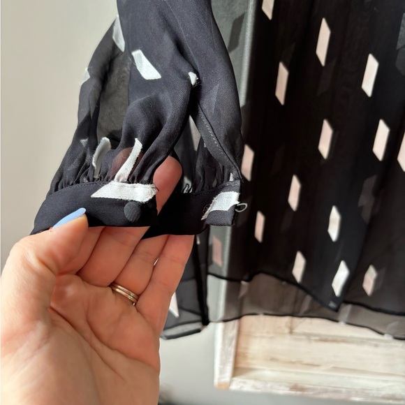 Alice + Olivia sheer black blouse - Picture 5 of 10